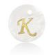 Colgante conchas especial letra K - Dorado-blanco